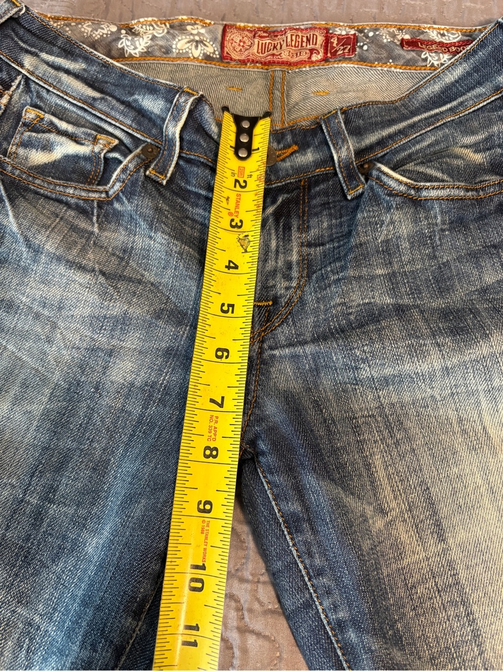Lucky Brand Legend Boot Jeans Women’s 4/27 Bootcut Medium Wash Distressed - Picture 5 of 10